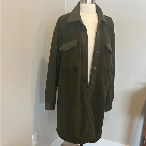 Blank NYC Jackets & Blazers - Blank NYC Olive Green Long Jacket